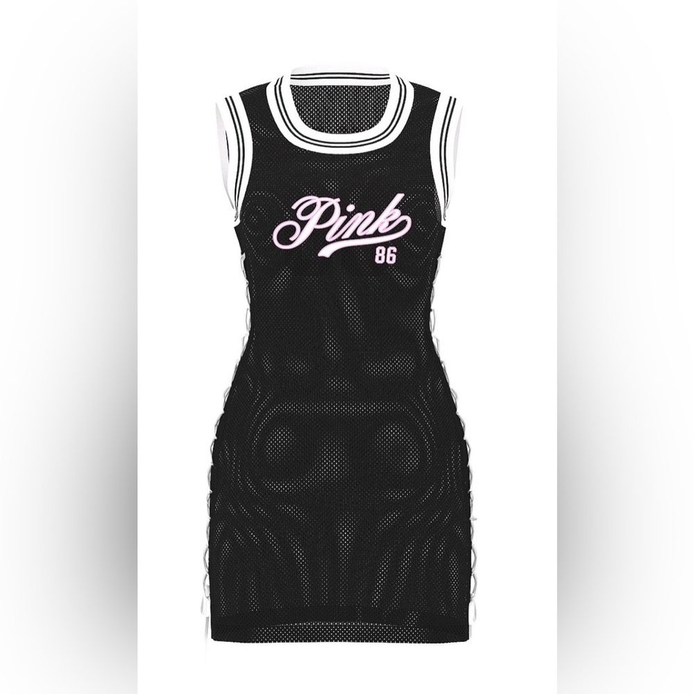 PINK Victoria's Secret Varsity Lace Up Mini Dress- NWT
